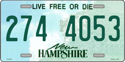 NH license plate 2744053