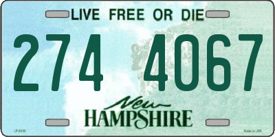 NH license plate 2744067