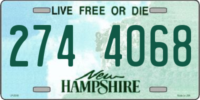 NH license plate 2744068