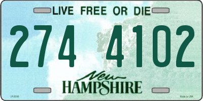 NH license plate 2744102