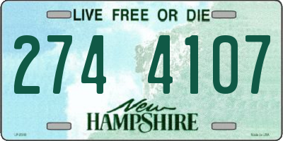 NH license plate 2744107