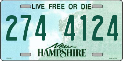 NH license plate 2744124