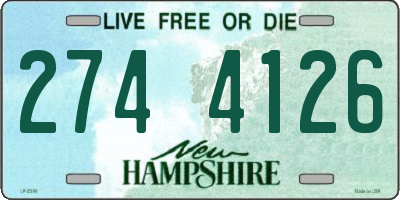 NH license plate 2744126