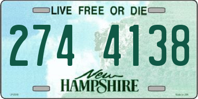 NH license plate 2744138