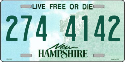 NH license plate 2744142