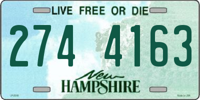 NH license plate 2744163