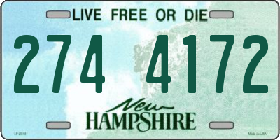 NH license plate 2744172