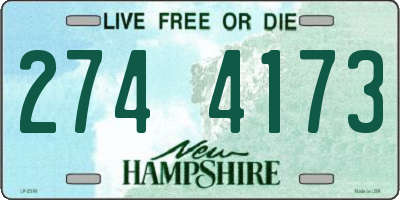 NH license plate 2744173