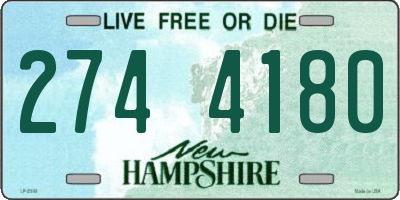 NH license plate 2744180