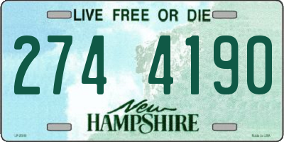 NH license plate 2744190