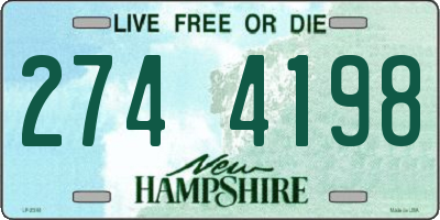 NH license plate 2744198