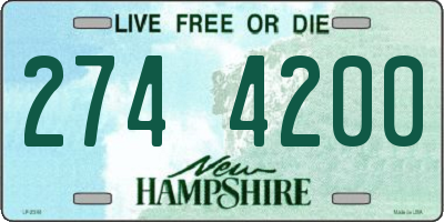NH license plate 2744200