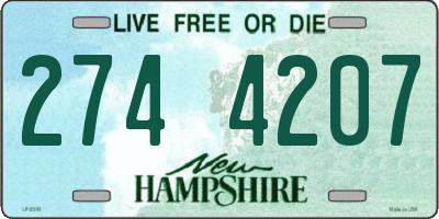 NH license plate 2744207