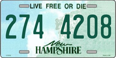 NH license plate 2744208