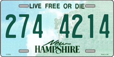 NH license plate 2744214