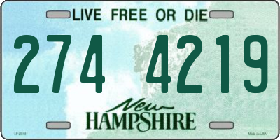 NH license plate 2744219