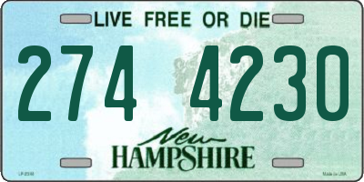 NH license plate 2744230