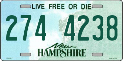 NH license plate 2744238