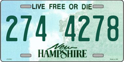 NH license plate 2744278