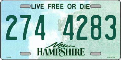 NH license plate 2744283