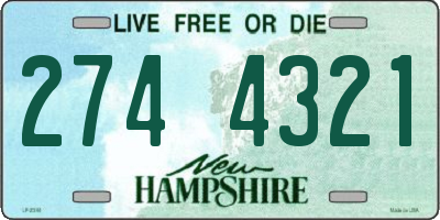 NH license plate 2744321