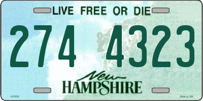 NH license plate 2744323