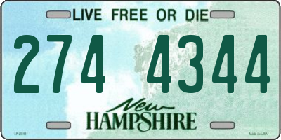 NH license plate 2744344
