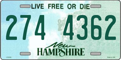 NH license plate 2744362