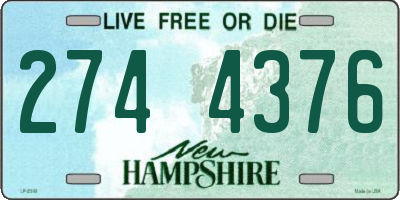 NH license plate 2744376