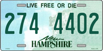 NH license plate 2744402