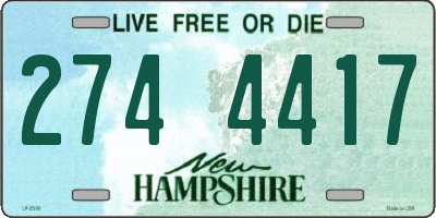 NH license plate 2744417
