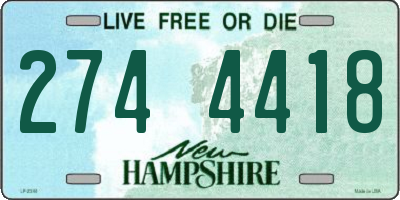 NH license plate 2744418