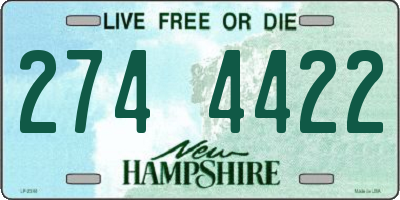 NH license plate 2744422
