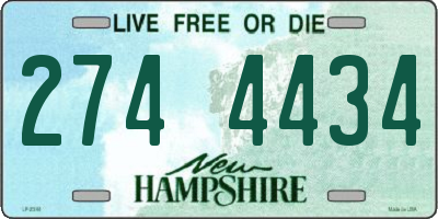 NH license plate 2744434
