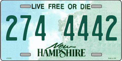 NH license plate 2744442