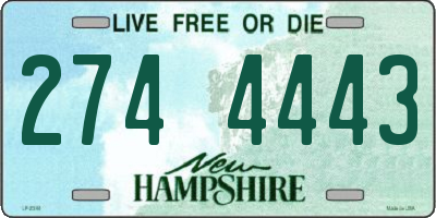 NH license plate 2744443