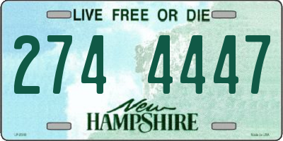 NH license plate 2744447