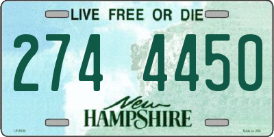 NH license plate 2744450