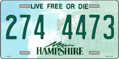 NH license plate 2744473