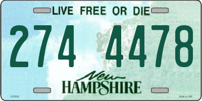 NH license plate 2744478