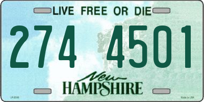 NH license plate 2744501