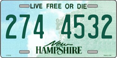 NH license plate 2744532
