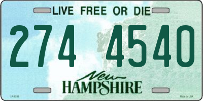NH license plate 2744540