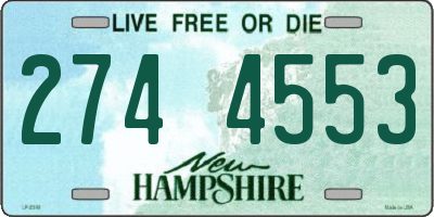 NH license plate 2744553