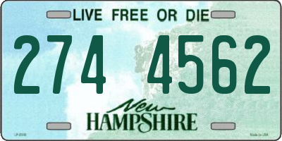 NH license plate 2744562
