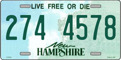 NH license plate 2744578