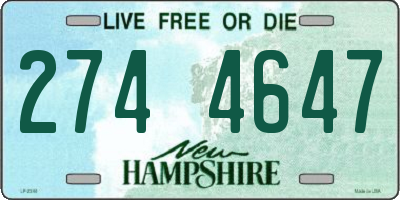 NH license plate 2744647