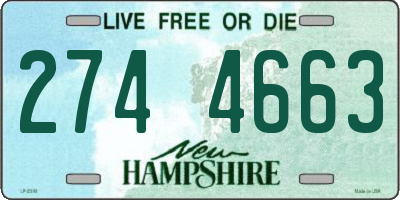 NH license plate 2744663