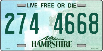 NH license plate 2744668