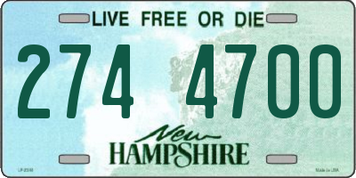 NH license plate 2744700